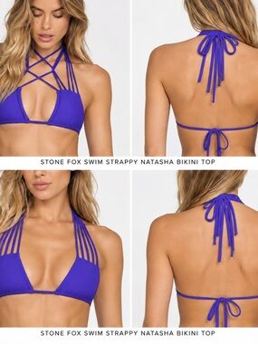 Stone Fox Swim Natasha Strappy Bikini Top M